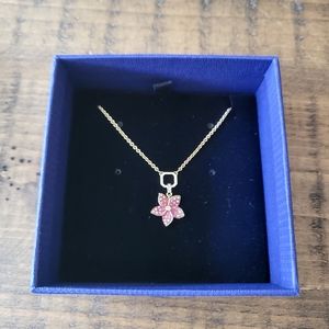 Swarovski Pink Tropical Flower Necklace